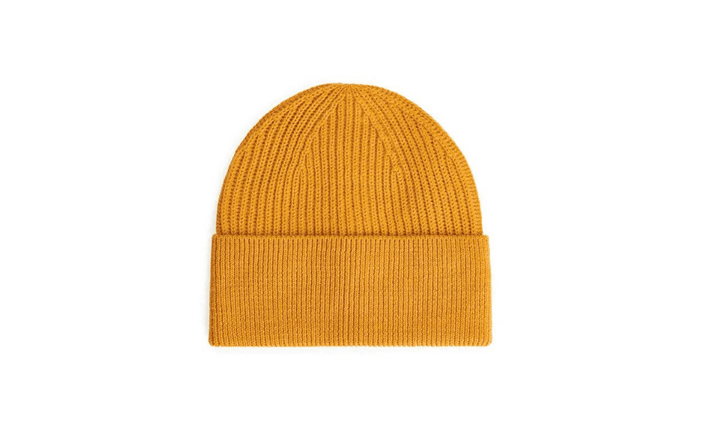 arket yellow beanie