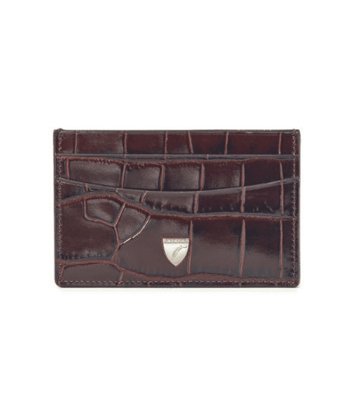 croc leather cardholder