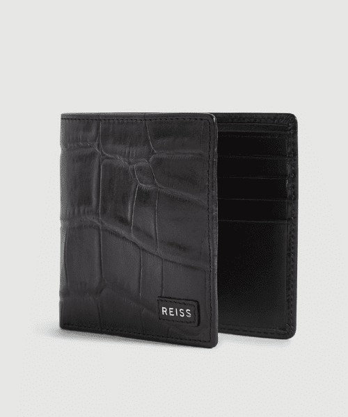 black croc reiss wallet