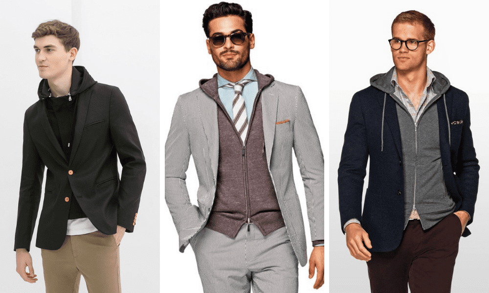 Hoodies under blazers best sale