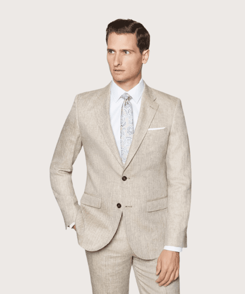hawes and curtis light beige suit