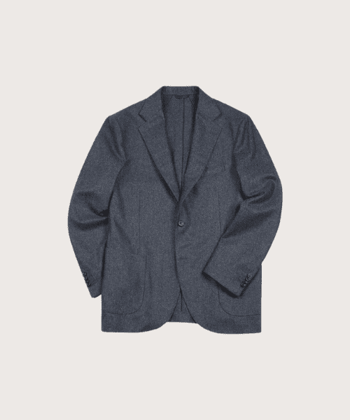 drakes grey wool blazer