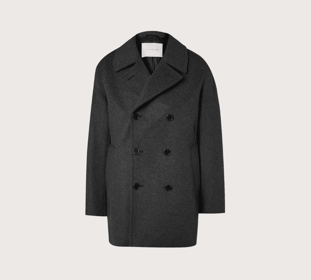 grey peacoat from mackintosh