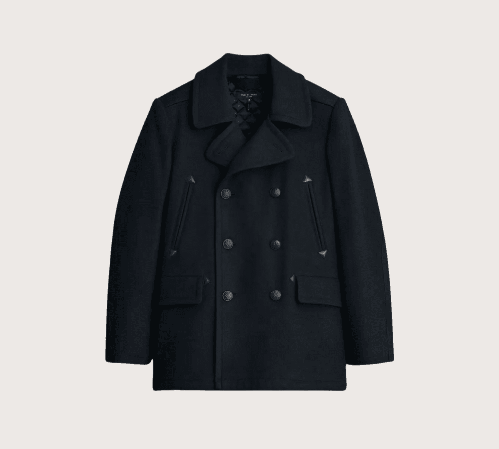 men's rag and bone navy peacoat