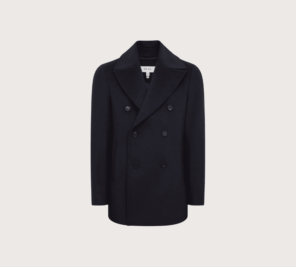 classic men's peacoat from reiss