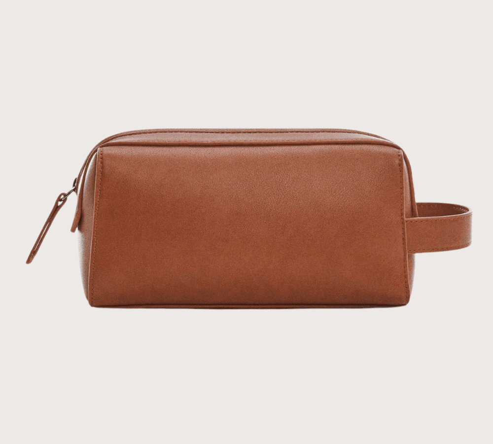 Mango Leather Cosmetic Bag