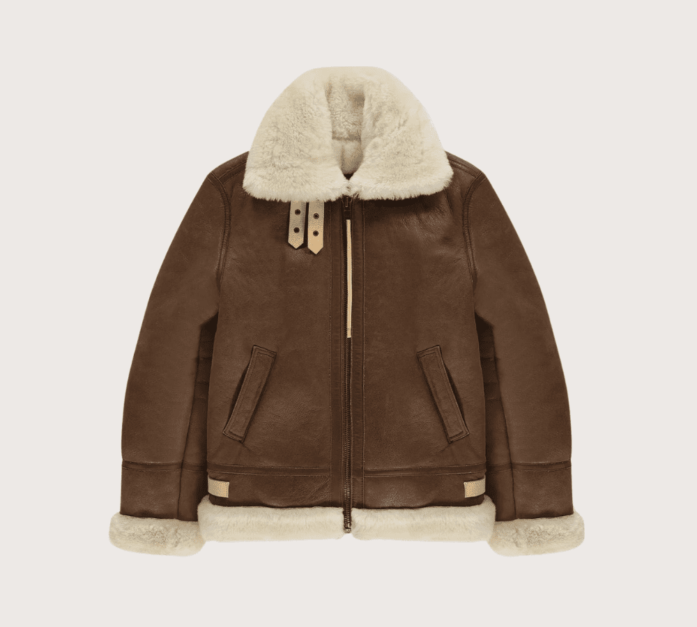 schott leather shearling jacket