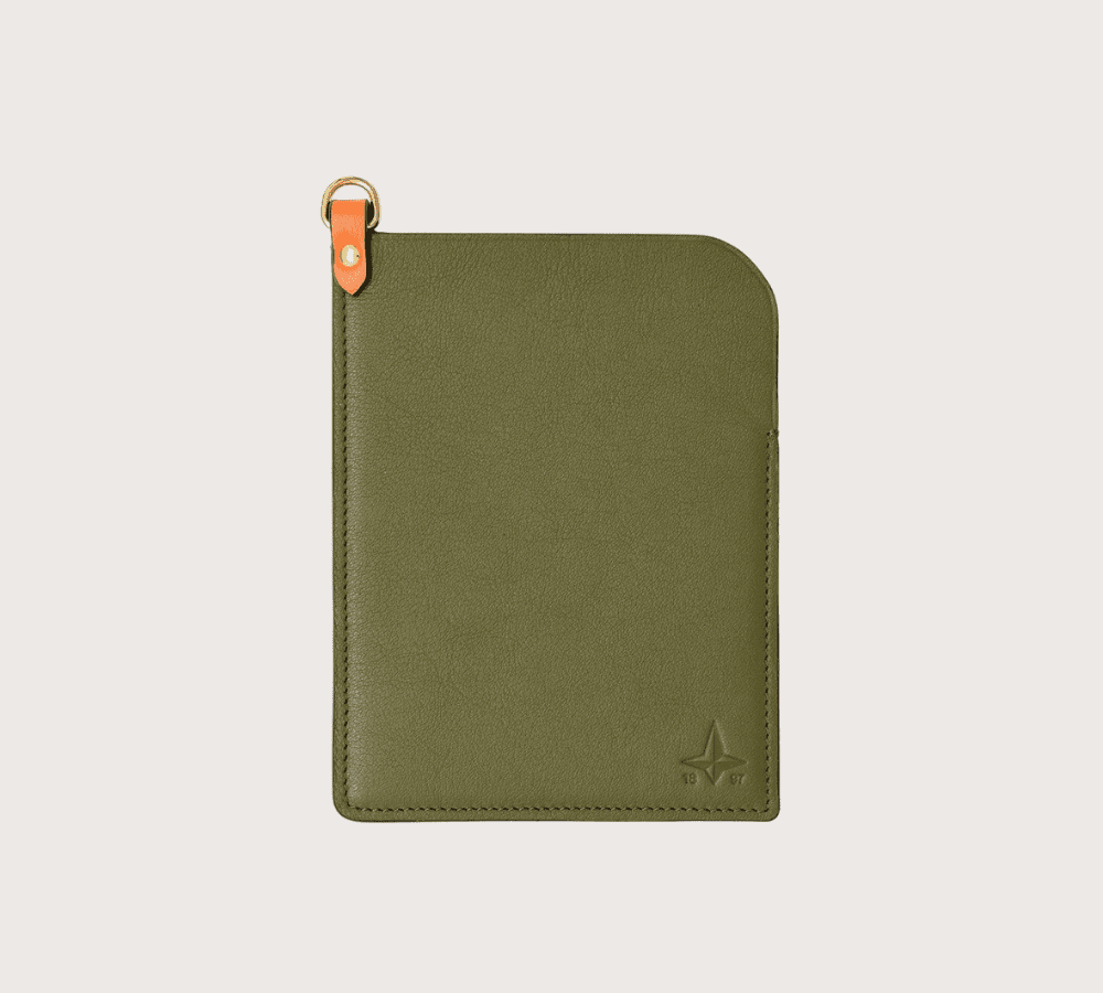 globetrotter khaki passport pouch