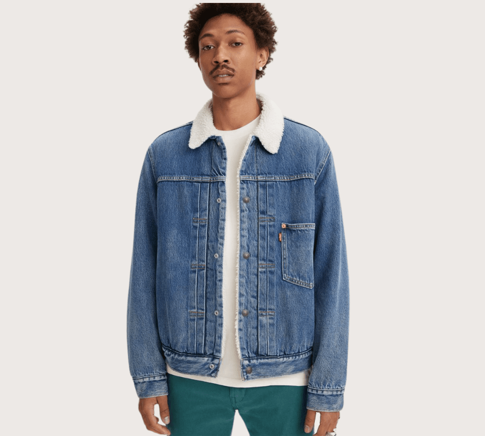 levi sherpa trucker jacket