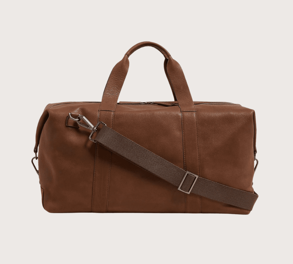 M&S Premium Leather Weekend Bag