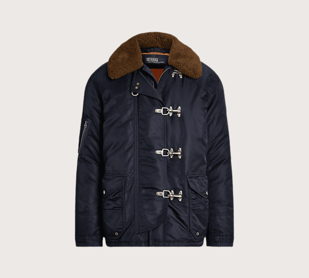 ralph lauren shearling-down jacket