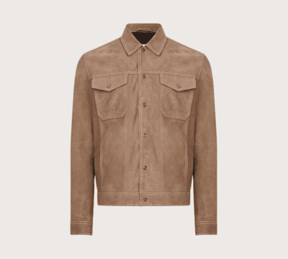 Reiss Suede Trucker Jacket