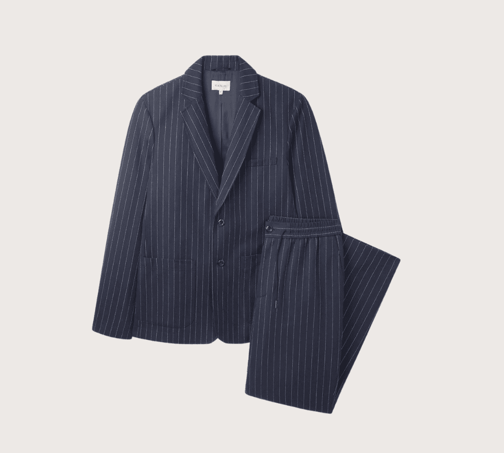 Sirplus Navy Pinstripe Wool Suit