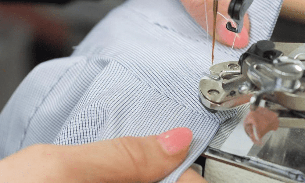 sewing a bespoke shirt
