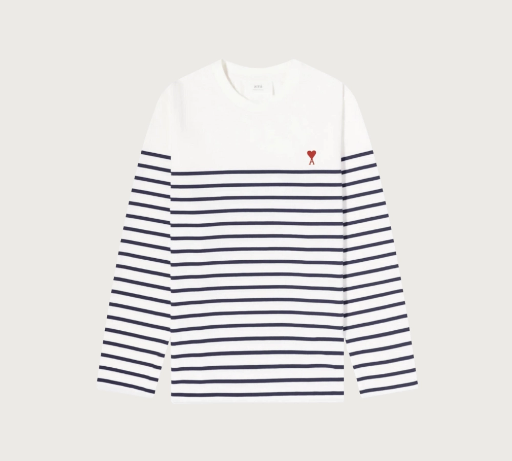 AMI Long Sleeve Breton Tee