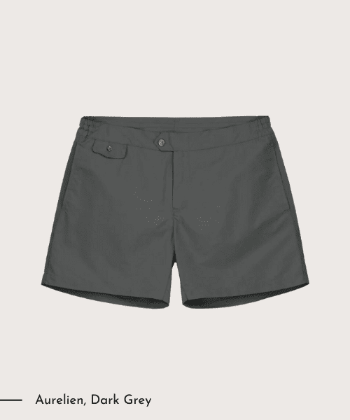 aurelien dark grey shorts men