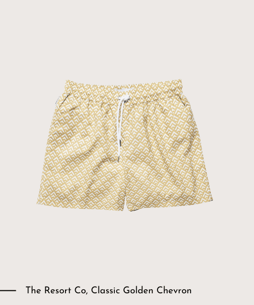 the resort co golden chevron shorts