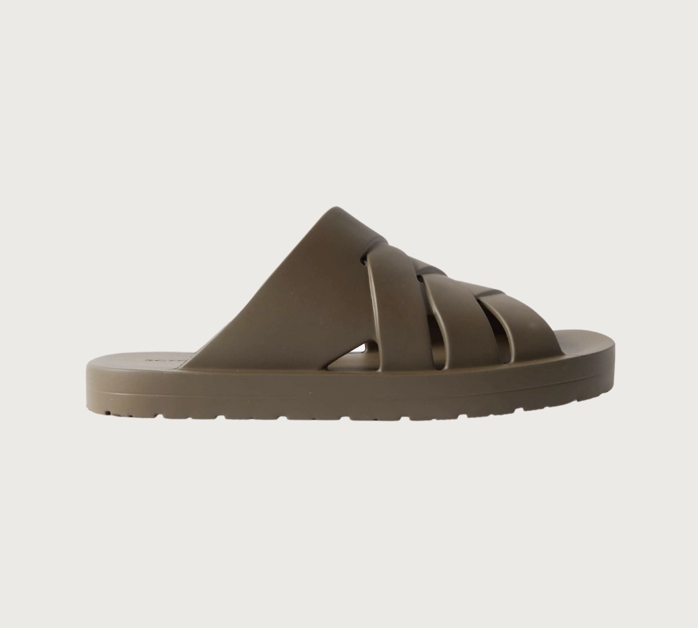 Bottega Veneta Matt Rubber Sandals