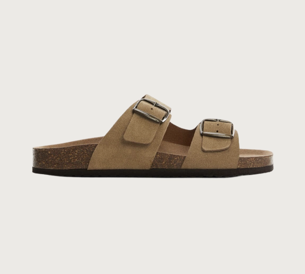 Mango Split Leather Sandal