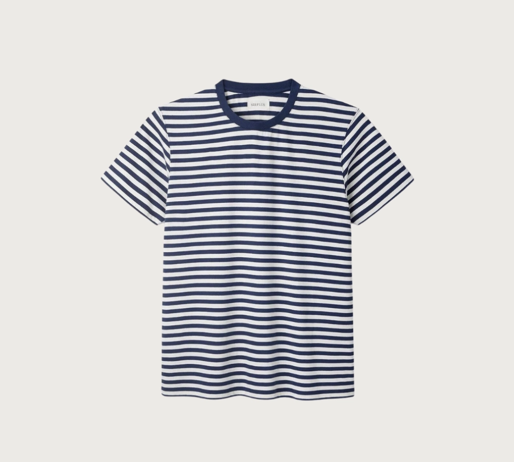 Sirplus Navy & White Breton Top