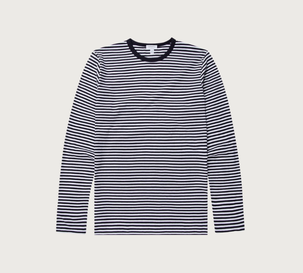 Sunspel Cotton Long Sleeve T-Shirt