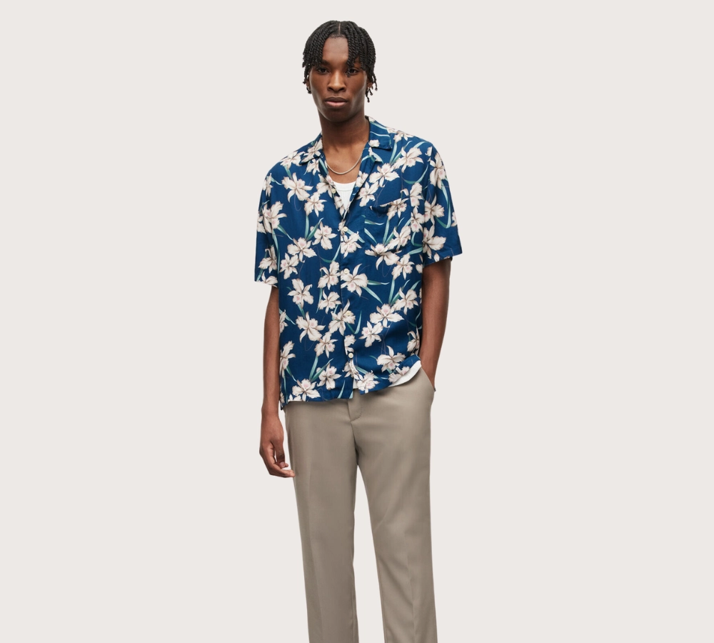 All Saints Biarritz Tropical Floral Print Shirt