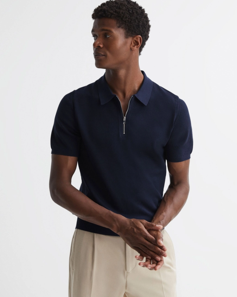 reiss navy polo shirt